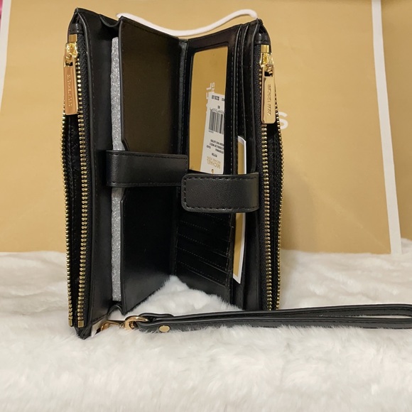 MK Peyton Lg Shoulder Tote Set-Black Faux Leather - Picture 12 of 16